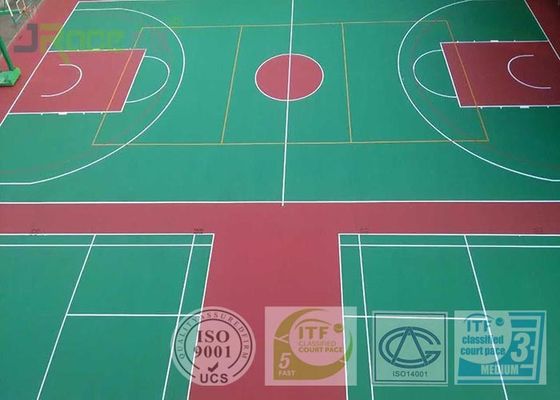 Professional Sport Court Flooring , Outdoor Badminton Court With Closed Surfaces