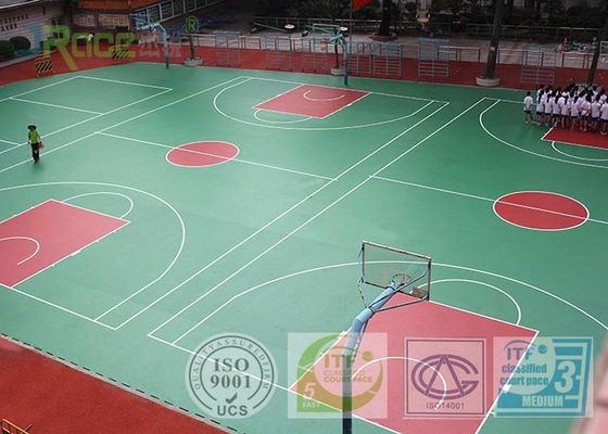 Indoor Multifunctional Sport Court Flooring For School Gym Basketball Court