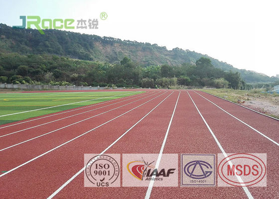 High School Track And Field Surface , Anti UV Artificial Running Track Flooring