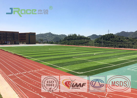 High School Track And Field Surface , Anti UV Artificial Running Track Flooring